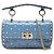 Valentino Blue Small Patent Rockstud Spike Satchel Blau Hellblau