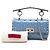 Valentino Blue Small Patent Rockstud Spike Satchel Blau Hellblau - Ansicht 7