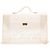 Borsa a mano Hermès White Vinyl Souvenir De L Exposition Kelly Bianco
