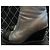 Chanel Silver Metallic Leather Wedge Ankle Boots Black Silver hardware - view 12