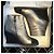 Chanel Silver Metallic Leather Wedge Ankle Boots Black Silver hardware - view 5