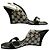Gucci GG Supreme Monogram Keilabsatzschuhe Schwarz Grau