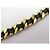 VINTAGE CHANEL BRACELET BLACK INTERLACED CHAIN AND LEATHER T18.5 CM GOLD-TONE METAL BANGLE Golden - view 12