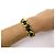 VINTAGE CHANEL BRACELET BLACK INTERLACED CHAIN AND LEATHER T18.5 CM GOLD-TONE METAL BANGLE Golden - view 5