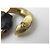 VINTAGE CHANEL BRACELET BLACK INTERLACED CHAIN AND LEATHER T18.5 CM GOLD-TONE METAL BANGLE Golden - view 9
