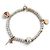NUOVO BRACCIALE DODO POMELLATO GRANELLI ARGENTO 925 & ORO ROSA 9K CHARMS BANGLE - vista 2