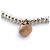 NUOVO BRACCIALE DODO POMELLATO GRANELLI ARGENTO 925 & ORO ROSA 9K CHARMS BANGLE - vista 3