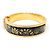 Hermès BRACCIALE HERMES CLIC H LES LEOPARDS SMALTO NERO DORATO 15.7CM EDIZIONE LIMITATA BANGLE - vista 2