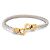 VINTAGE BRACELET FRED FORCE 10 COEURS T20 IN ORO GIALLO 18K & CABLE D'ACCIAIO BANGLE
