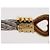 VINTAGE BRACELET FRED FORCE 10 COEURS T20 IN ORO GIALLO 18K & CABLE D'ACCIAIO BANGLE - vista 11