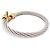VINTAGE BRACELET FRED FORCE 10 COEURS T20 IN ORO GIALLO 18K & CABLE D'ACCIAIO BANGLE - vista 2