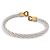 VINTAGE BRACELET FRED FORCE 10 COEURS T20 IN ORO GIALLO 18K & CABLE D'ACCIAIO BANGLE - vista 3