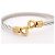 VINTAGE BRACELET FRED FORCE 10 COEURS T20 IN ORO GIALLO 18K & CABLE D'ACCIAIO BANGLE - vista 5
