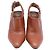 Mules Slingback Wave da Chloé em couro marrom Vermelho - vista 2