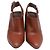 Mules Slingback Wave da Chloé em couro marrom Vermelho - vista 6