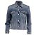 Autre Marque Chaqueta vaquera bordada Amo en algodón azul