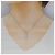 Autre Marque Collier Three Stone Diamond 2way Pt900 Pt850 Argenté - vue 7