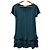 Autre Marque Tóp Cutsew de manga curta com folhos escalonados Ph Blue Dot Verde