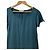Autre Marque Tóp Cutsew de manga curta com folhos escalonados Ph Blue Dot Verde - vista 2