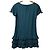 Autre Marque Tóp Cutsew de manga curta com folhos escalonados Ph Blue Dot Verde - vista 3