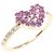 Autre Marque Anello Kumikyoku Au750 Zaffiro e Diamante Rosa