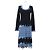 Vestido Chanel 02A P20257 em Rayon e Nylon Preto