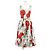 Dolce & Gabbana Vestido plissado de algodão Dolce&Gabbana Branco Vermelho