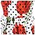 Dolce & Gabbana Vestido plissado de algodão Dolce&Gabbana Branco Vermelho - vista 11