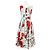 Dolce & Gabbana Vestido plissado de algodão Dolce&Gabbana Branco Vermelho - vista 5