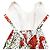 Dolce & Gabbana Vestido plissado de algodão Dolce&Gabbana Branco Vermelho - vista 9
