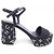 Chanel Grogram Strass Sandals Black