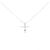 Autre Marque K10 Weißgold Kreuz Halskette mit Diamanten Silber