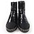 Botas curtas de couro CHANEL COCO Mark Boa Preto - vista 4