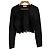 Autre Marque Sandro Cardigan mit Strassknöpfen Schwarz