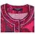 Leonard Fashion Flower Print No Collar Setup Red - view 7