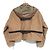 Giacca corta con cappuccio Moncler ROUZIC in misto lino Marrone - vista 2