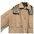 Giacca corta con cappuccio Moncler ROUZIC in misto lino Marrone - vista 3