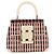 Bolsa 2way em couro e tweed Roger Vivier Rosa