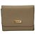 Furla Leather Trifold Compact Wallet Brown