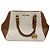Borsa Tote 2 vie Michael Kors Charlotte Marrone Bianco