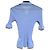 Autre Marque CABaN transparente Rippstrick-Bluse mit kurzen Ärmeln Blau - Ansicht 2