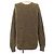 Camisola de malha canelada Melange Supreme Marrom