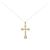 Autre Marque Au750 Cross Diamond Necklace Golden
