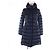 Moncler HERMINE Nylon-Daunenmantel Blau Marineblau
