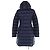 Moncler HERMINE Nylon-Daunenmantel Blau Marineblau - Ansicht 3