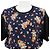 Abito in seta Louis Vuitton Monogram con stampa floreale Nero Multicolore Blu navy - vista 2
