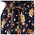Abito in seta Louis Vuitton Monogram con stampa floreale Nero Multicolore Blu navy - vista 3