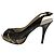 Autre Marque Sandales à talons hauts en python GINZA Kanematsu Marron Noir - vue 8