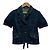 Autre Marque PINK HOUSE Denim Kurzarm-Hemdjacke mit Rüschen Blau - Ansicht 3