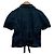 Autre Marque PINK HOUSE Denim Kurzarm-Hemdjacke mit Rüschen Blau - Ansicht 4